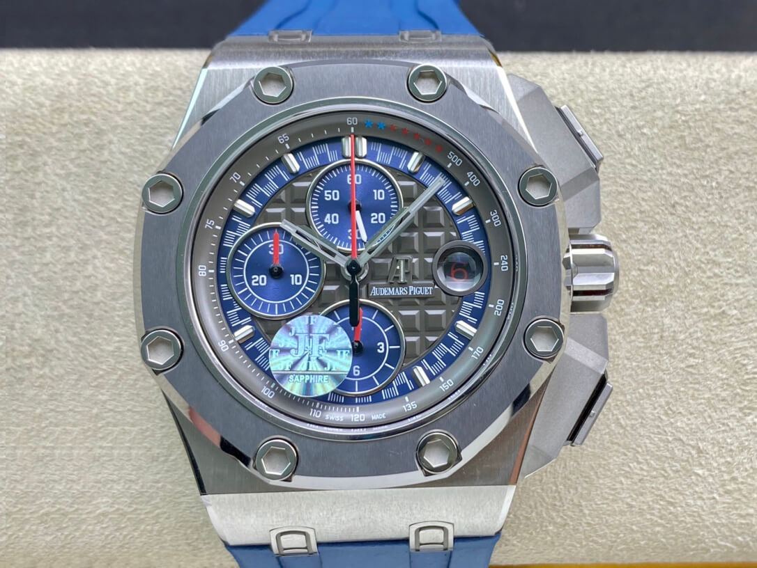Audemars Piguet Royal Oak Offshore Michael Schumacher 26568PM.OO.A021CA.01 JF Factory V8 Dark Grey Dial Replica Watch - UK Replica Audemars Piguet Royal Oak Offshore Michael Schumacher 26568PM.OO.A021CA.01 JF Factory V8 Dark Grey Dial Replica Watch - UK Replica