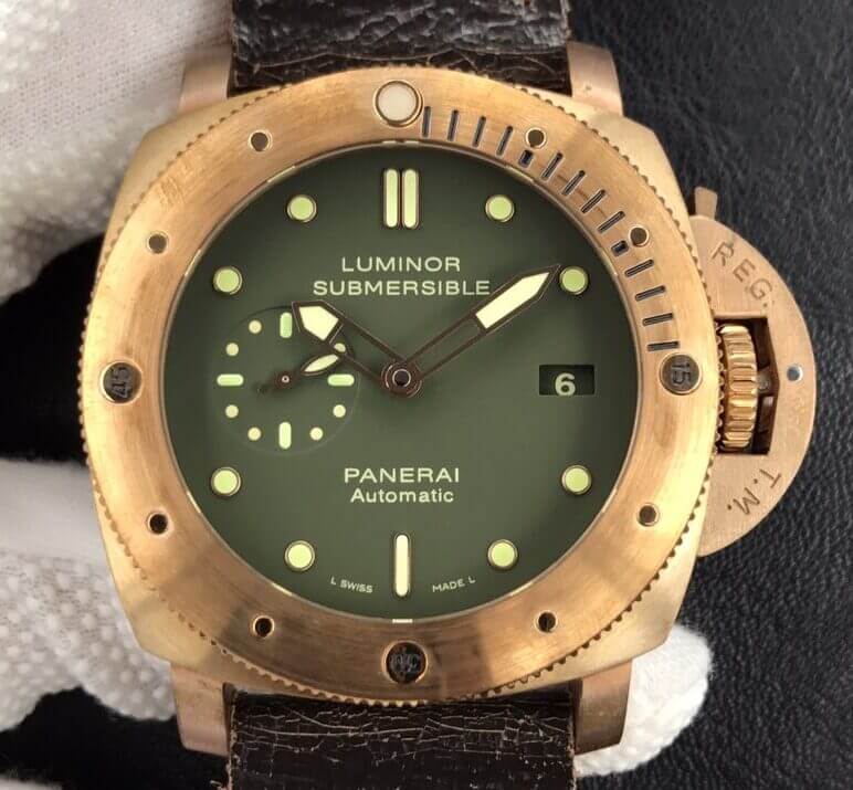 Panerai Luminor Submersible 1950 Bronzo PAM382 VS Factory V2 Green Dial Replica Watch - UK Replica Panerai Luminor Submersible 1950 Bronzo PAM382 VS Factory V2 Green Dial Replica Watch - UK Replica
