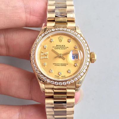 20180526150305420668 Rolex Lady Datejust 279138RBR 28MM Yellow Gold Champagne Dial Replica Watch - UK Replica