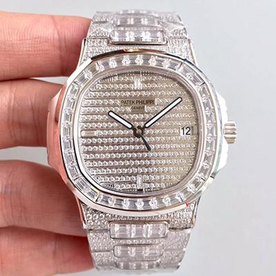 20180528095509563585 Patek Philippe Nautilus Jumbo 5719/1G-001 Diamonds Dial Replica Watch - UK Replica