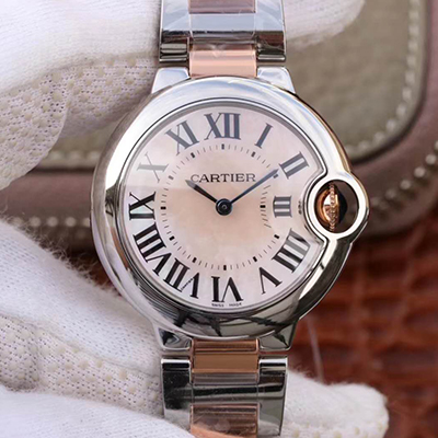 20180724200951667782 Ballon Bleu De Cartier Ladies 33MM W69201 V6 Factory Pink Dial Replica Watch - UK Replica