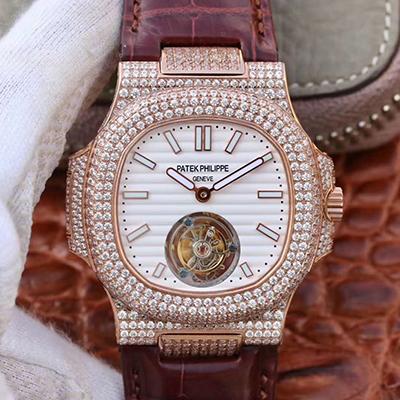 20180822135254880474 Patek Philippe Nautilus Jumbo 5711 Rose Gold Tourbillon 2018 R8 Factory White Dial Replica Watch - UK Replica