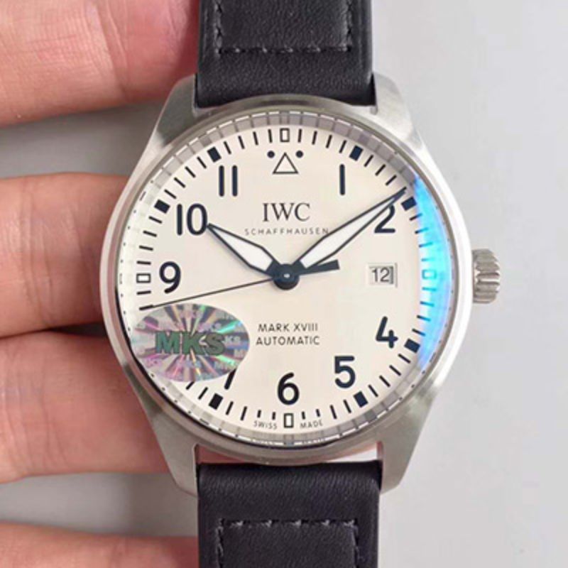 20180913135116437535 IWC Pilot Mark XVIII IW327002 MKS Factory V2 White Dial Replica Watch - UK Replica