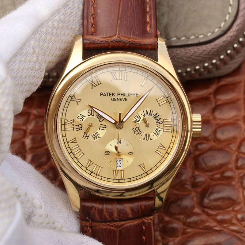 20181009115135913335 Patek Philippe Annual Calendar 5035J Gold Dial Replica Watch - UK Replica