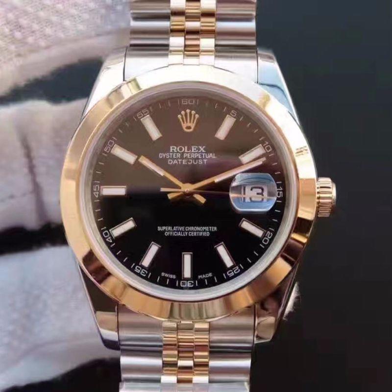 20181015150934017075 Rolex Datejust 41 126303 Gold Wrapped Black Dial Replica Watch - UK Replica
