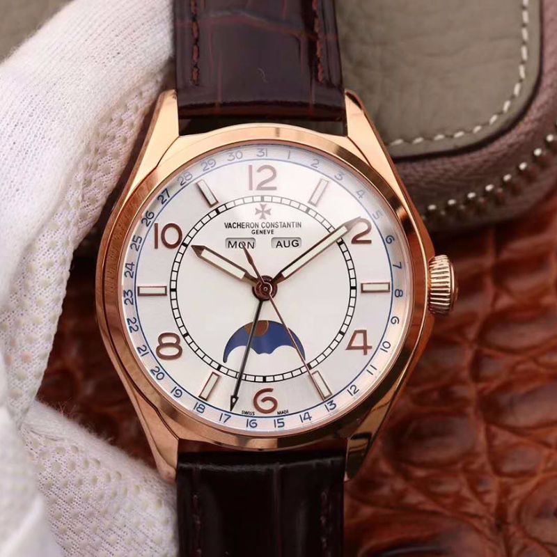 20181018115732900762 Vacheron Constantin FiftySix Day-Date 4000E/000R/B438 18K Rose Gold White Dial Replica Watch - UK Replica