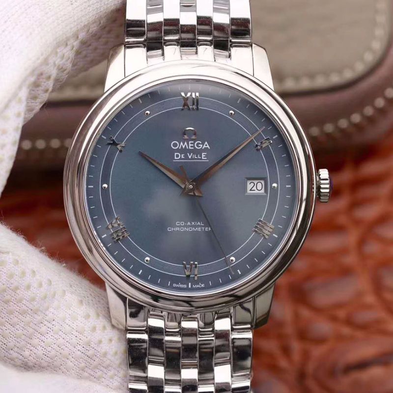 20181022144454213015 Omega De Ville Prestige 424.10.40.20.03.002 MKS Factory Blue Dial Replica Watch - UK Replica