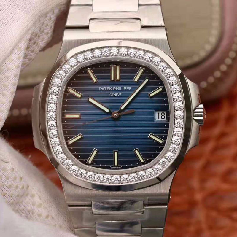 20181024134106073101 Patek Philippe Nautilus 5711 PF Factory Diamond Bezel Blue Dial Replica Watch - UK Replica