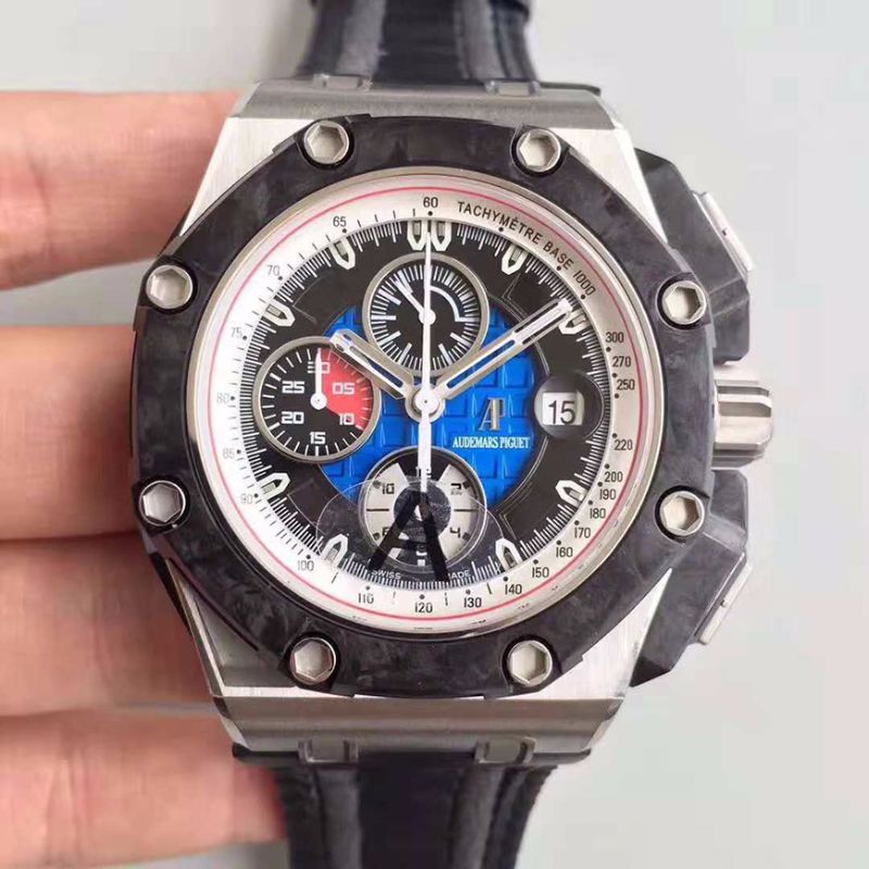 20181025135559080177 Audemars Piguet Royal Oak Offshore Grand Prix 26290PO.OO.A001VE.01 JF Factory V3 Blue Dial Replica Watch - UK Replica
