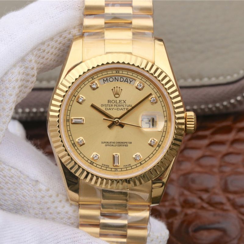20181204151433817843 Rolex Day-Date II 40MM 218238 EW Factory 18K Yellow Gold Dial Replica Watch - UK Replica