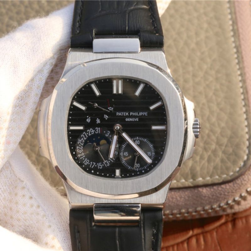 20181205094429337394 Patek Philippe Nautilus Moonphase 5712G-001 Black Dial Replica Watch - UK Replica