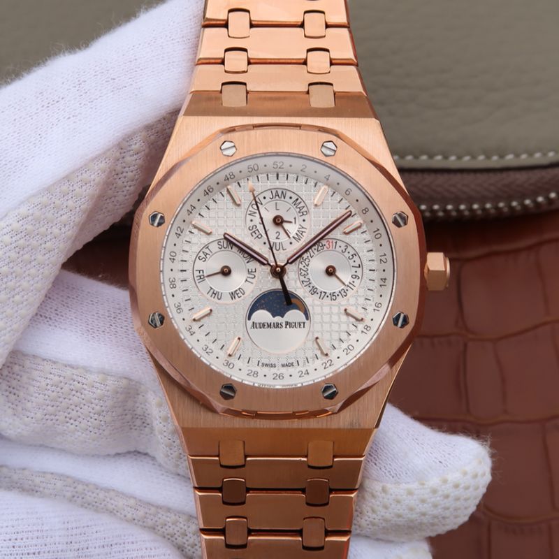 20181206115235777355 Audemars Piguet Royal Oak 41MM 26574OR.OO.1220OR.01 JF Factory White Dial Replica Watch - UK Replica