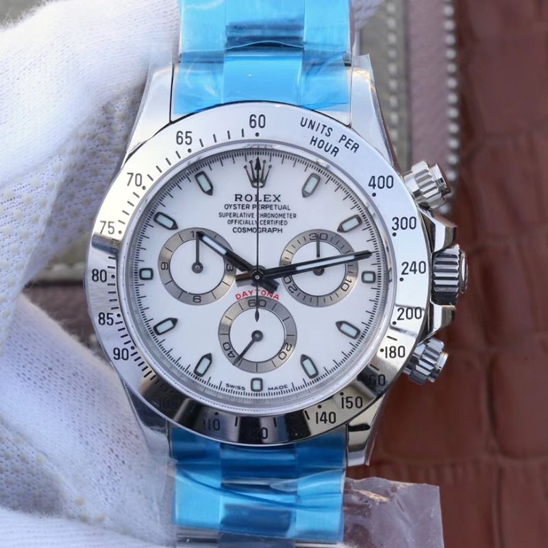 20190104140257403987 Rolex Daytona Cosmograph 116520 White Dial Noob Factory Replica Watch - UK Replica