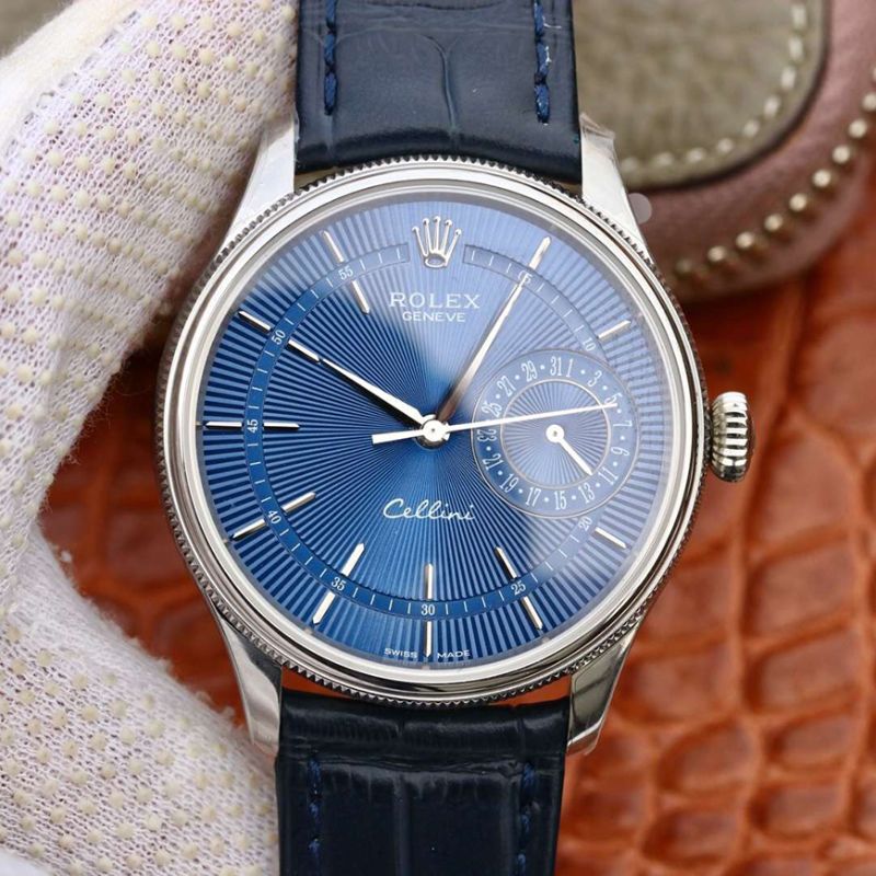 20190123142431450354 Rolex Celini Date 50515 MKS Factory Blue Dial Replica Watch - UK Replica