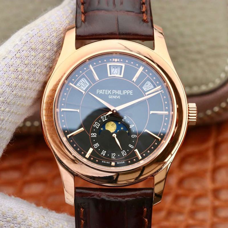 20190124172541693898 Patek Philippe Annual Calendar 5205G-001 KM Factory Black Dial Replica Watch - UK Replica