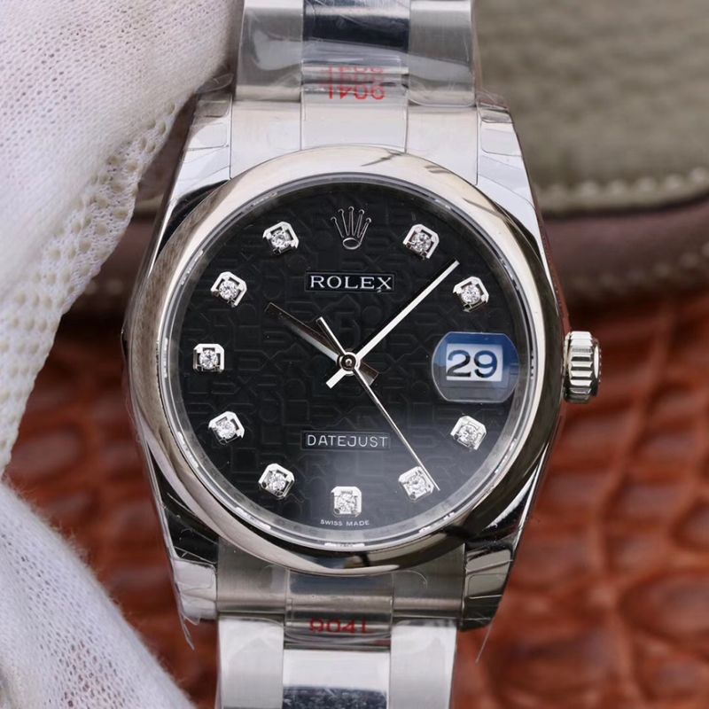 20190220141104637419 Rolex Datejust 36mm 116200 DJ Factory Black Dial Replica Watch - UK Replica