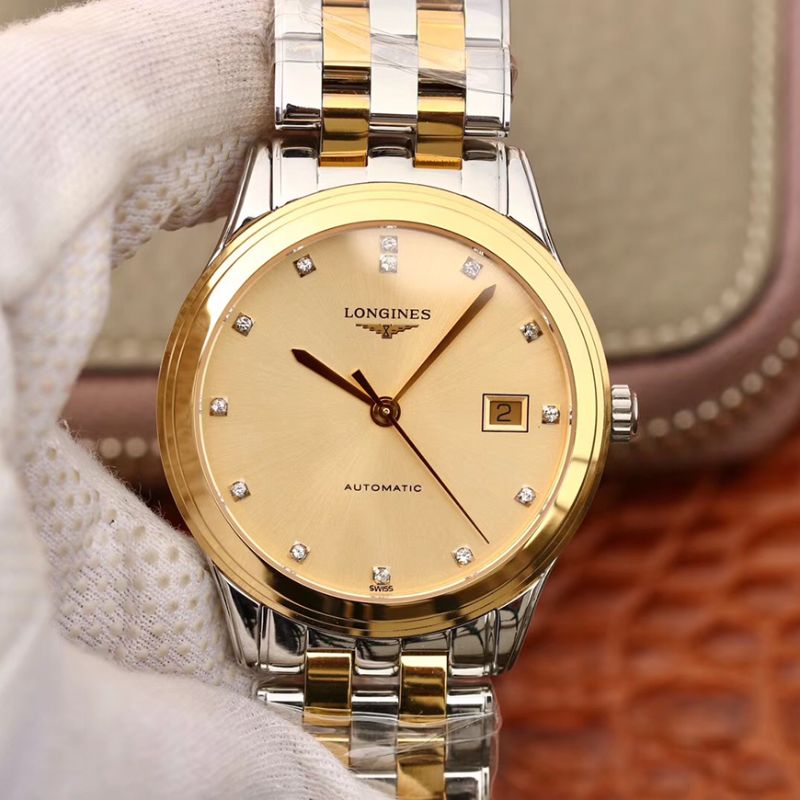 20190221104217957247 Longines Flagship L4.874.3.37.7 YC Factory Gold Dial Replica Watch - UK Replica