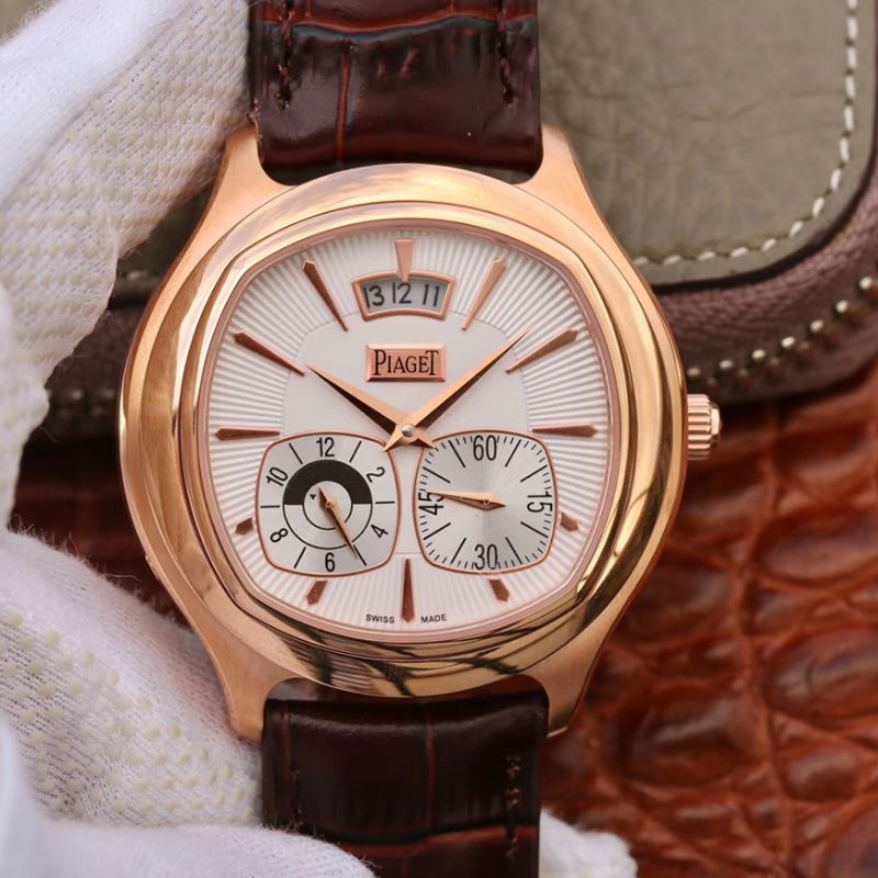 20190221142313853975 Piaget Black Tie Emperador GMT G0A32017 White Dial Replica Watch - UK Replica