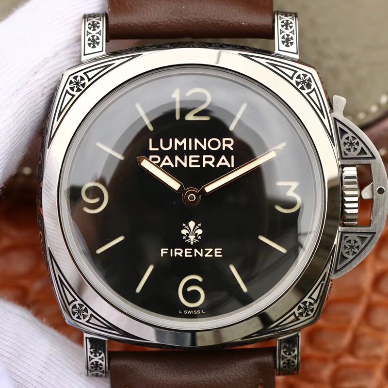 20190402133007573522 Panerai Luminor Firenze 1950 3 Days PAM00972 Black Dial Replica Watch - UK Replica