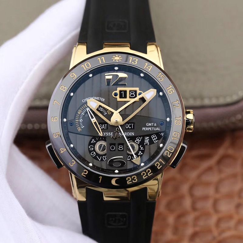 20190404110643967941 Ulysse Nardin El Toro 322-00-3 18K Yellow Gold Black Dial Replica Watch - UK Replica