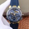 20190404112234020037 Ulysse Nardin El Toro 322-00-3/BQ All Working GMT Calendar 18K Yellow Gold Blue Dial Replica Watch - UK Replica