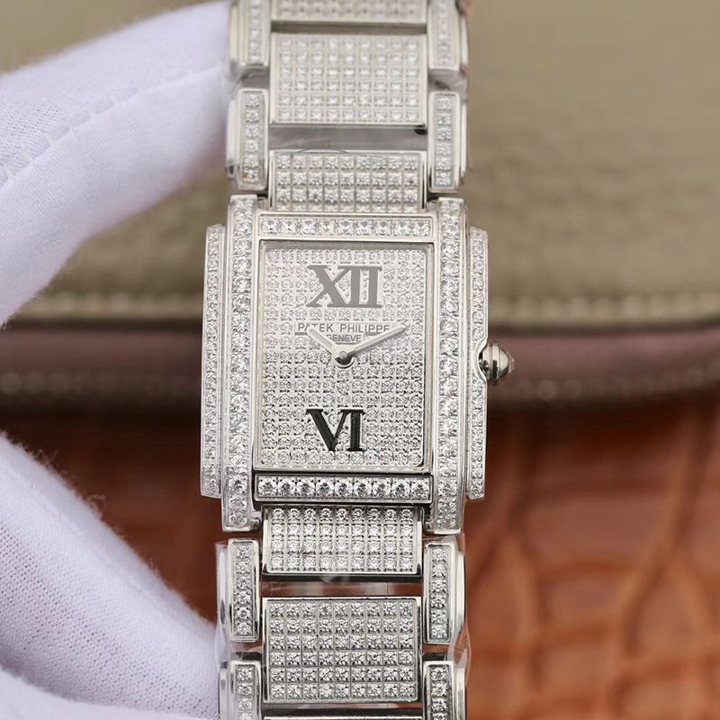 20190404134050200519 Patek Philippe Ladies Twenty-4 4908/101G-001 Silver Diamond Dial Replica Watch - UK Replica