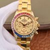 20190410095647547101 Rolex Daytona Cosmograph Rainbow 116598RBOW BL Factory Gold Dial Replica Watch - UK Replica