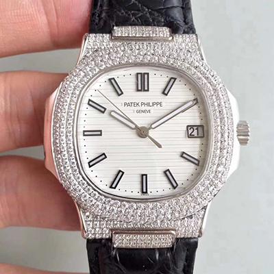 20180517180847683262 Patek Philippe Nautilus Jumbo 5719/1G-001 White Dial Replica Watch - UK Replica