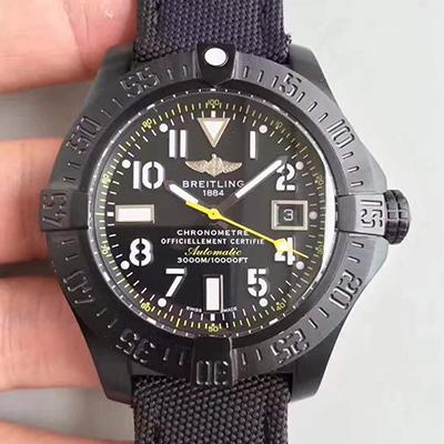 20180518151024340898 Breitling Avenger Seawolf Blacksteel Code Yellow M17330B2 GF Factory Black Dial Replica Watch - UK Replica