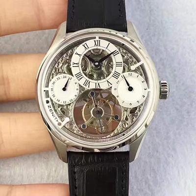 20180518171504170333 Zenith EP Calender Skeleton Tourbillon SS/LE White and Skeleton Dial Replica Watch - UK Replica