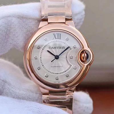 20180519095711440202 Ballon Bleu De Cartier Ladies 33 WE902062 V9 Factory White Textured Dial Replica Watch - UK Replica
