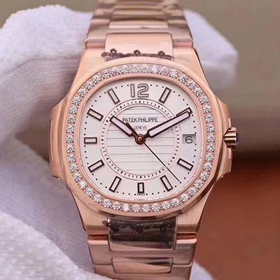 20180519100919943889 Patek Philippe Nautilus Ladies 7010/1R-011 Silver Dial Replica Watch - UK Replica