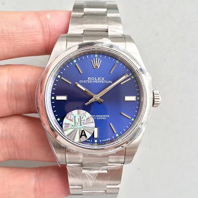 20180519155118010352 Rolex Oyster Perpetual 39 114300 JF Factory Blue Dial Replica Watch - UK Replica