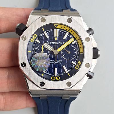 20180525143024450909 Audemars Piguet Royal Oak Offshore Diver Chronograph 26703ST.OO.A027CA.01 JF Factory Blue Dial Replica Watch - UK Replica