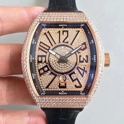20180517163104943207 Franck Muller 8880 SC DT Rose Gold Diamond Dial Replica Watch- UK Replica