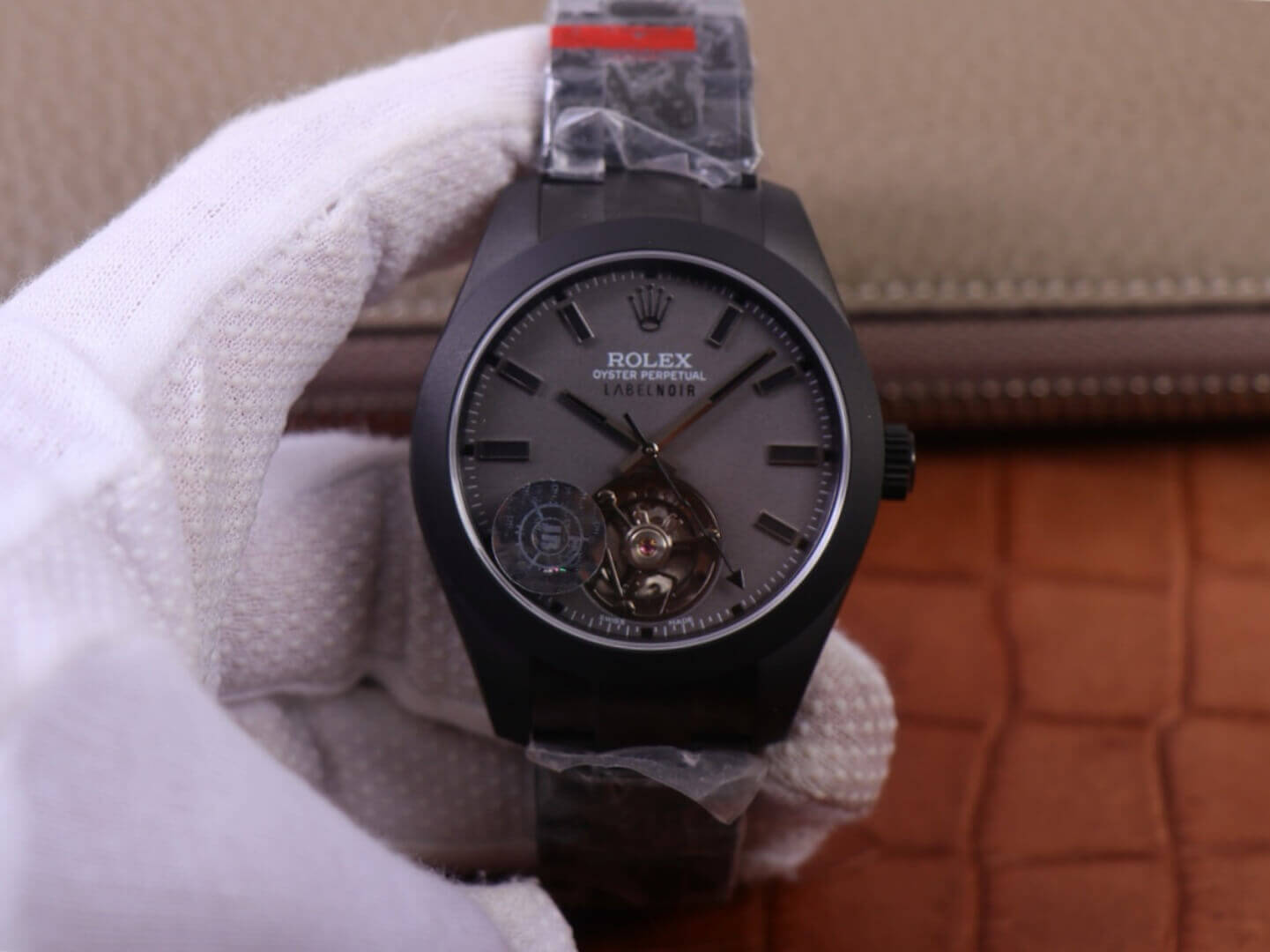 JB Factory Replica Rolex Milgauss Base 116400 Label Noir Design LNT01HS-001 Black case watch JB Factory Replica Rolex Milgauss Base 116400 Label Noir Design LNT01HS-001 Black case watch