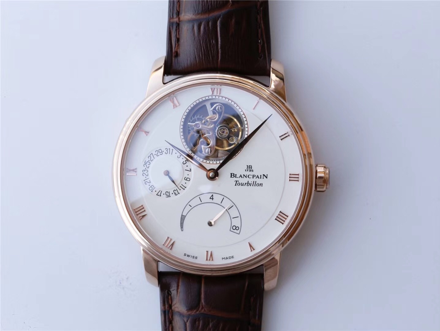 20191216151545 JB Factory Blancpain Villeret Tourbillon 8 Jours 6025-3642-55b Replica Watch