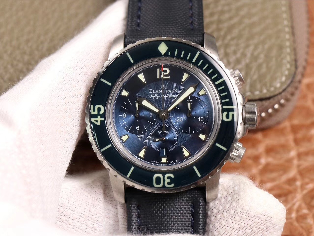 20191217155219 Blancpain Fifty Fathoms Chronographe Flyback 5085FB-1140-52B OM Factory Replica Watch