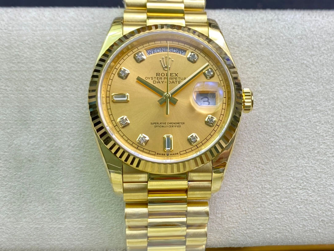Rolex Day-Date M128238-0008 Yellow Gold EW Factory Champagne Dial Replica Watch Rolex Day-Date M128238-0008 Yellow Gold EW Factory Champagne Dial Replica Watch
