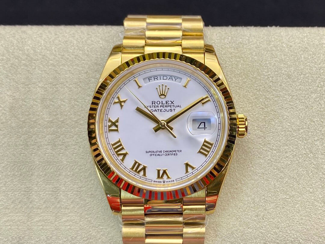 Rolex Day-Date M128238 EW Factory White Dial Roman Time Scale Replica Watch Rolex Day-Date M128238 EW Factory White Dial Roman Time Scale Replica Watch