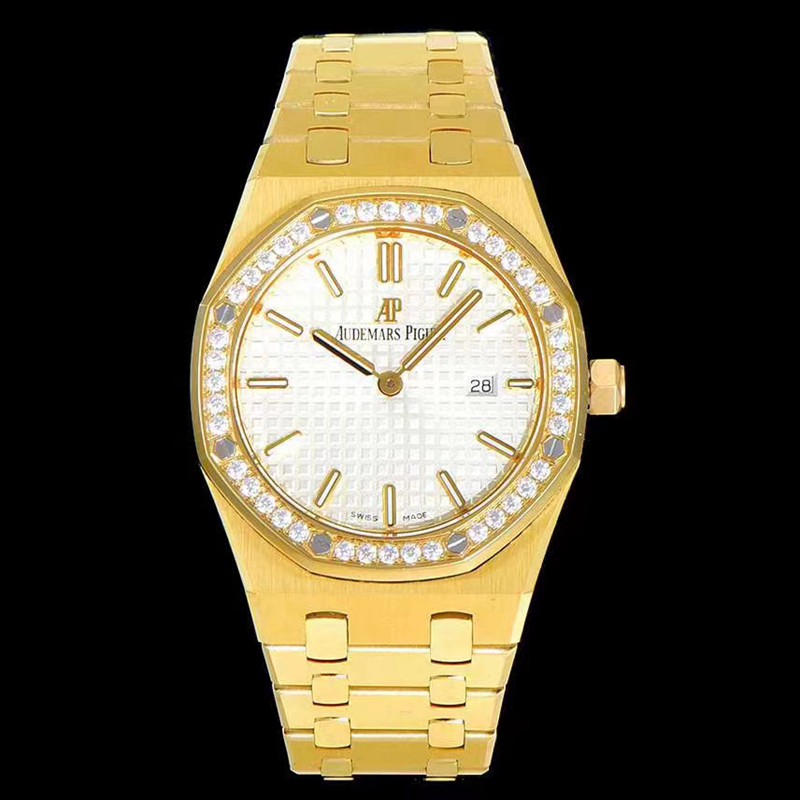 Audemars Piguet Royal Oak Quartz 67651BA.ZZ.1261BA.01 JF Factory Yellow Gold Diamond Replica Watch Audemars Piguet Royal Oak Quartz 67651BA.ZZ.1261BA.01 JF Factory Yellow Gold Diamond Replica Watch