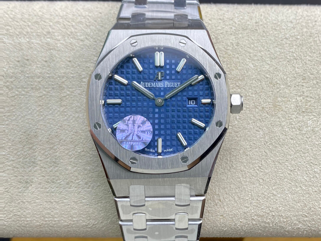 Audemars Piguet Royal Oak Quartz 67650ST.OO.1261ST.01 JF Factory Blue Dial Replica Watch Audemars Piguet Royal Oak Quartz 67650ST.OO.1261ST.01 JF Factory Blue Dial Replica Watch