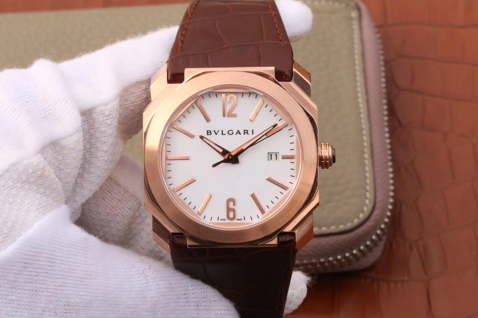 Bvlgari Octo 102119 BGOP38WGLD White Dial Replica Watch Bvlgari Octo 102119 BGOP38WGLD White Dial Replica Watch