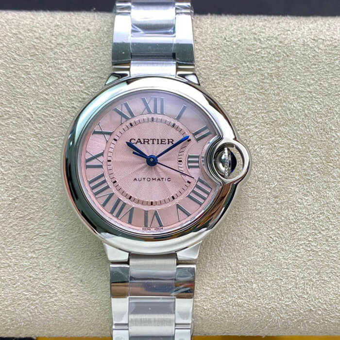 Ballon Bleu De Cartier 33MM W6920100 V6 Factory Pink Dial Replica Watch Ballon Bleu De Cartier 33MM W6920100 V6 Factory Pink Dial Replica Watch