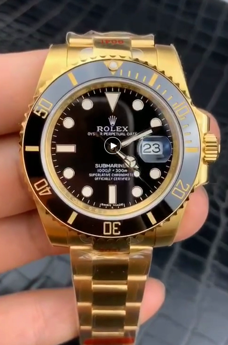 Video real shot：EW Rolex Full Gold Submariner