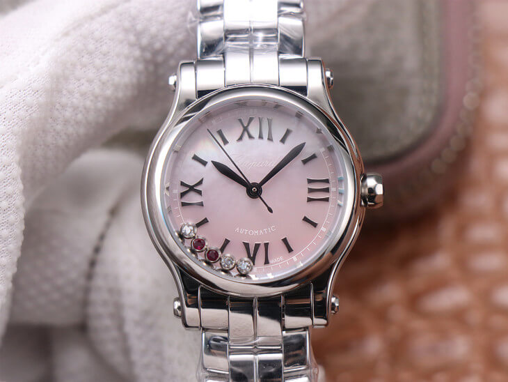 Chopard Happy Sport 278573 YF Factory Pink Dial Replica Watch Chopard Happy Sport 278573 YF Factory Pink Dial Replica Watch
