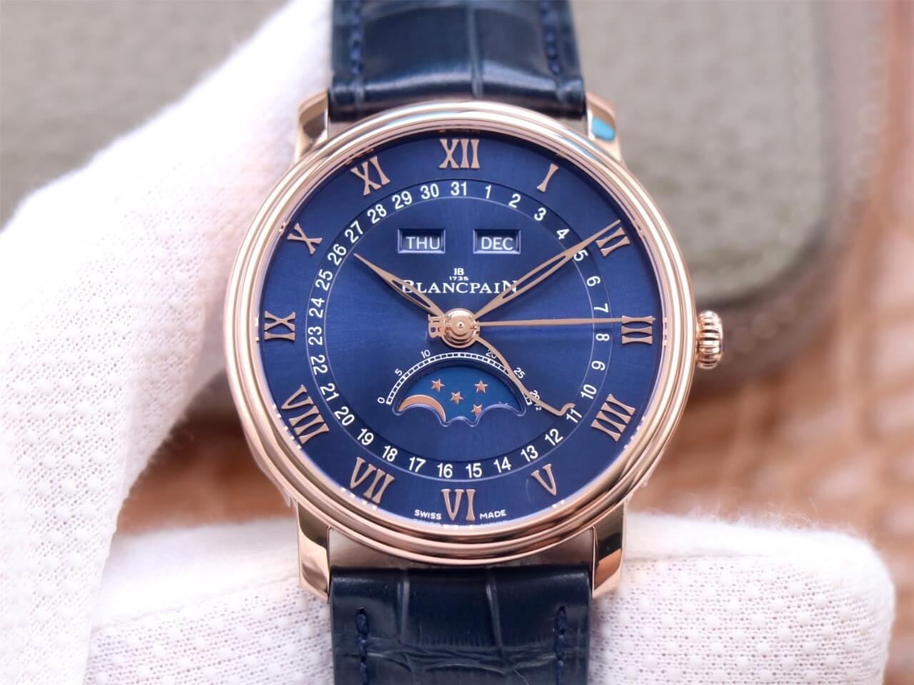Blancpain Villeret 6654-3640-55 OM Factory V3 Blue Dial Replica Watch Blancpain Villeret 6654-3640-55 OM Factory V3 Blue Dial Replica Watch