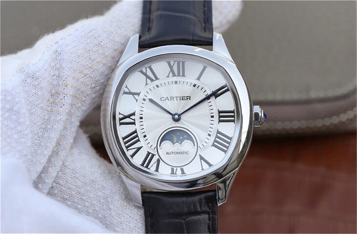 Drive De Cartier Moonphase WSNM0008 Silver Dial Replica Watch Drive De Cartier Moonphase WSNM0008 Silver Dial Replica Watch