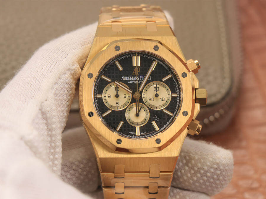 Audemars Piguet Royal Oak Chronograph 26331 OM Factory V2 Yellow Gold Black Dial Replica Watch Audemars Piguet Royal Oak Chronograph 26331 OM Factory V2 Yellow Gold Black Dial Replica Watch