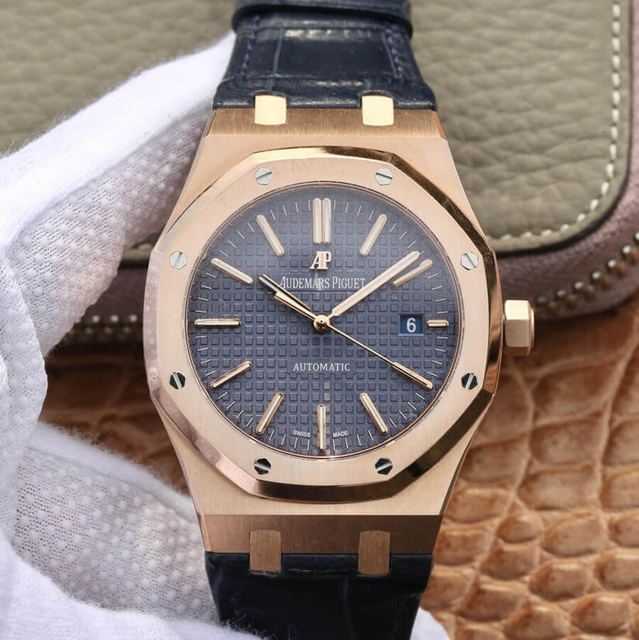 Audemars Piguet Royal Oak 15400 OM Factory Blue Dial Leather Strap Replica Watch Audemars Piguet Royal Oak 15400 OM Factory Blue Dial Leather Strap Replica Watch